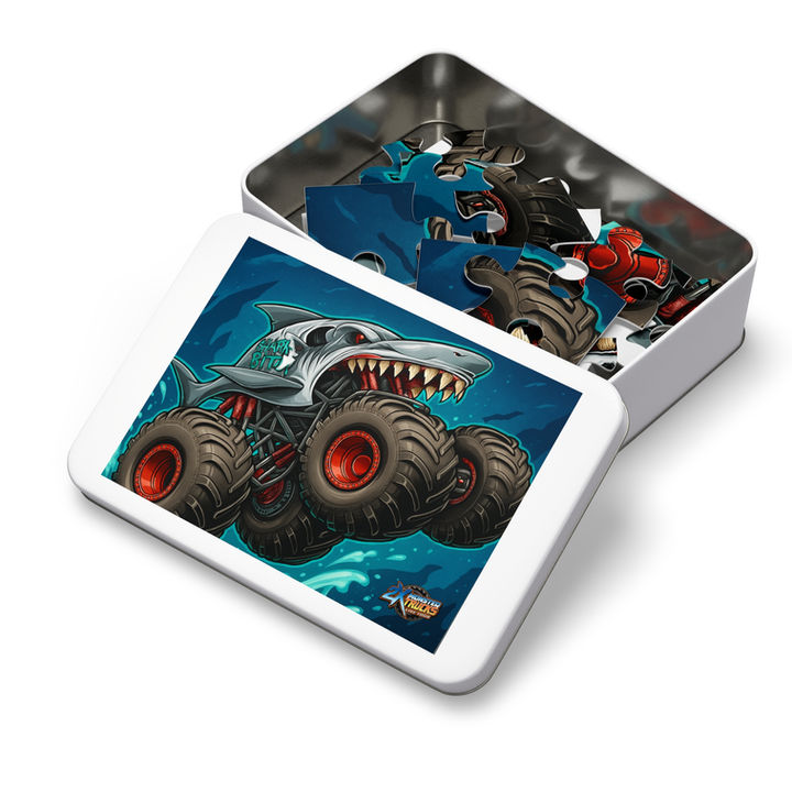 Shark Bite Jigsaw puzzle packing mockup