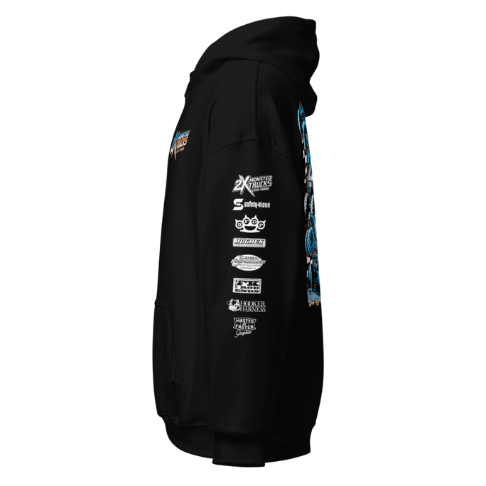 2X Monster Truck Sponsor Hoodie side